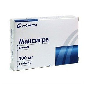 МАКСИГРА таблетки, п/плен. обол., по 100 мг №1