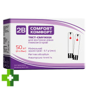 Глюкометр 2B COMFORT Тест-полоски 50шт (2 уп.)