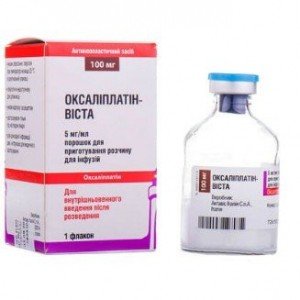 Оксаліплатін-Віста порошок д/приг. р-ну д/інф. по 5 мг/мл (100 мг) №1 у флак.