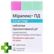 Мірапекс (mirapex) ПД