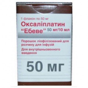 Оксаліплатин "Ебеве" концентрат для р-ну д/інф. 5 мг/мл (50 мг) по 10 мл №1 у флак.