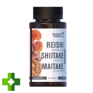 Комлекс грибів Рейші, Шиїтаке і Майтаке Mushroom Pharmacy Reishi Shiitake Maitake