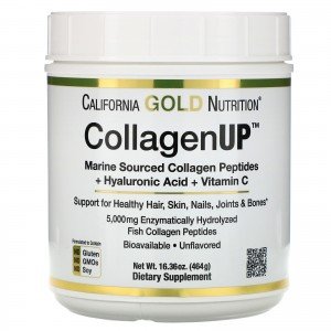 California Gold Nutrition, Коллаген морской + гиалуроновая кислота + витамин С
